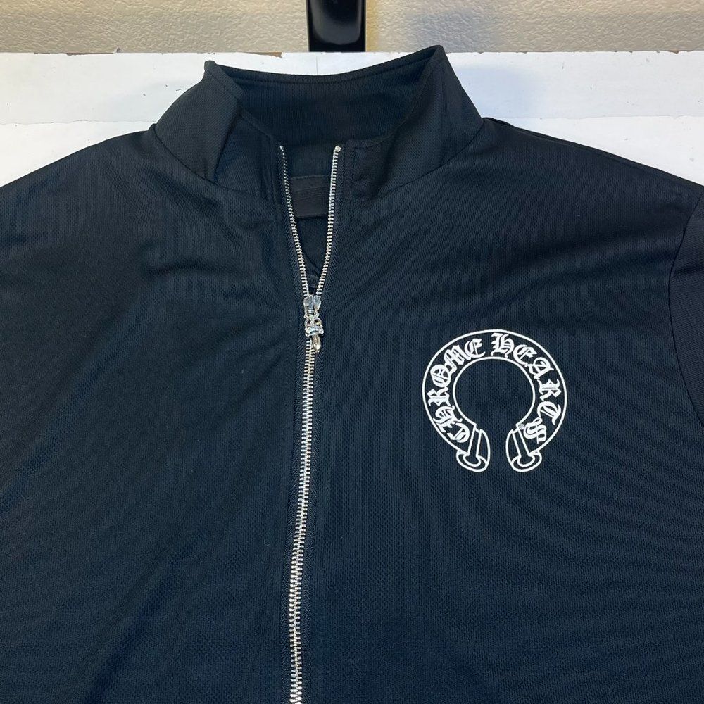 Unbranded BLACK HORSESHOE LOGO ZIP UP TRACK JACKET Sz Mens XL - Picture 2 of 16
